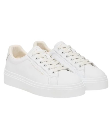 Sneakers Donna Tommy Hilfiger Th Cupsole Chic Platform Leather White