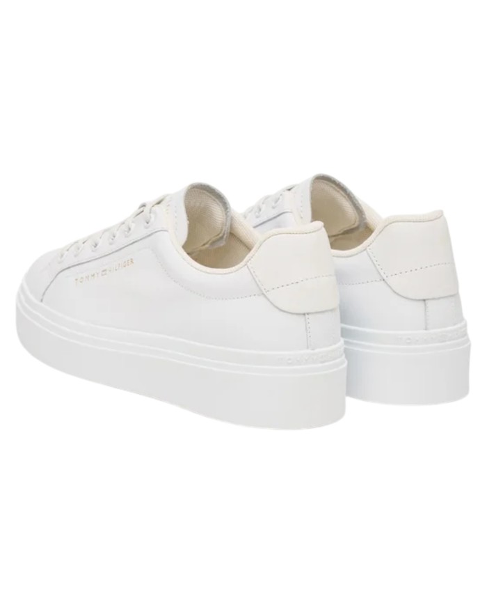 Sneakers Donna Tommy Hilfiger Th Cupsole Chic Platform Leather White