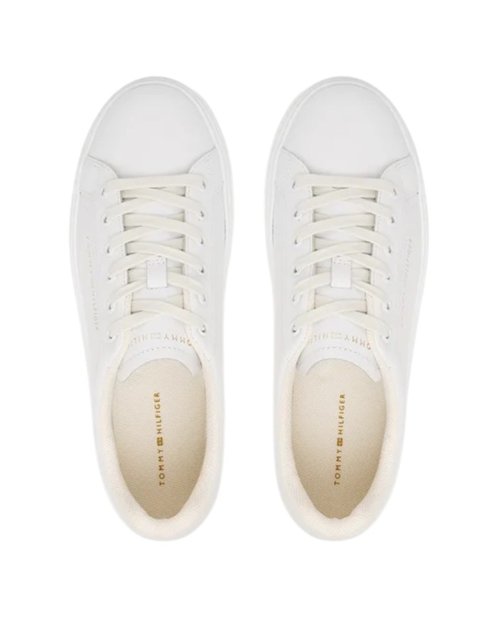 Sneakers Donna Tommy Hilfiger Th Cupsole Chic Platform Leather White