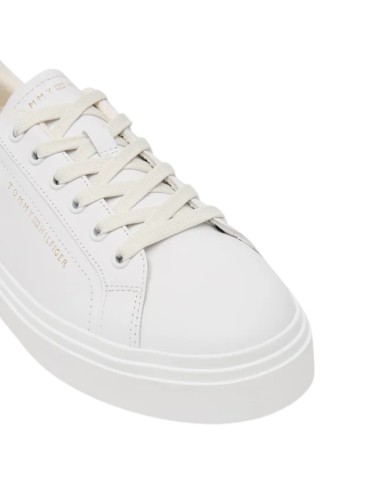 Sneakers Donna Tommy Hilfiger Th Cupsole Chic Platform Leather White