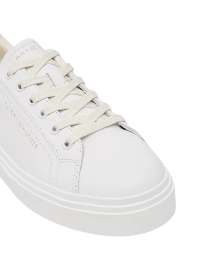 Sneakers Donna Tommy Hilfiger Th Cupsole Chic Platform Leather White