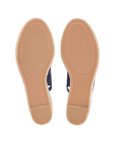 Sandalo Donna Tommy Hilfiger Platform Mid Wedge Zeppa Espadrillas Slingback Space Blue