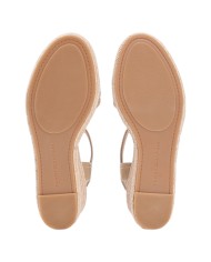 Sandalo Donna Tommy Hilfiger Platform Mid Wedge Zeppa Espadrillas Webbing Safari Canvas