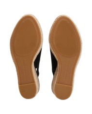 Sandalo Donna Tommy Hilfiger Platform Flag  High Wedge Zeppa Espadrillas Slingback Black