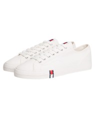 Sneakers Uomo Tommy Hilfiger Archive Vulc Y2K In Cotone  Ecru White