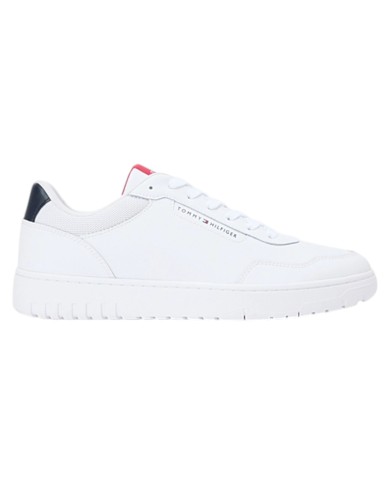 Sneakers Uomo Tommy Hilfiger Basket Core Lite Flag Logo Leather White
