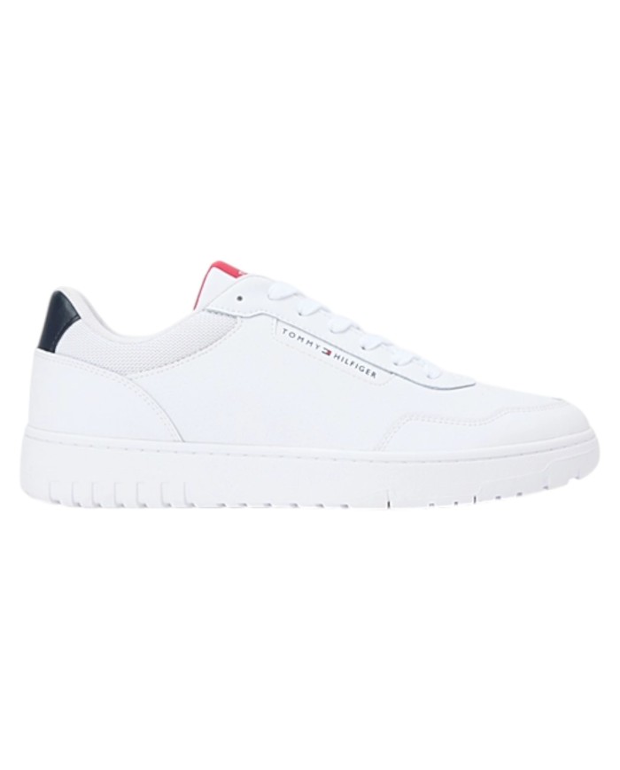 Sneakers Uomo Tommy Hilfiger Basket Core Lite Flag Logo Leather White