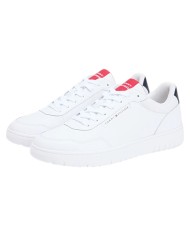 Sneakers Uomo Tommy Hilfiger Basket Core Lite Flag Logo Leather White