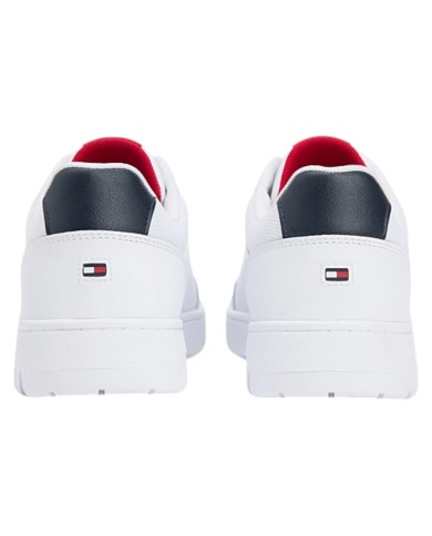 Sneakers Uomo Tommy Hilfiger Basket Core Lite Flag Logo Leather White