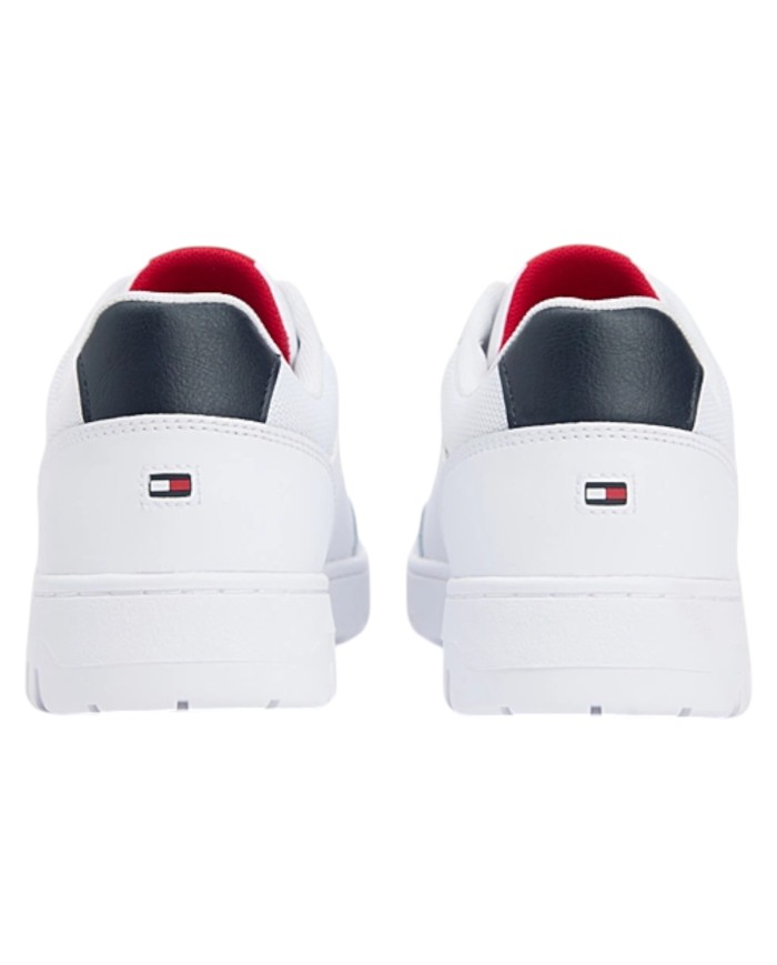 Sneakers Uomo Tommy Hilfiger Basket Core Lite Flag Logo Leather White