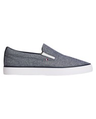 Slip On Uomo Tommy Hilfiger Harlem Core II Chambray Di Lino Desert Sky Navy