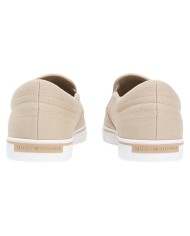 Slip On Uomo Tommy Hilfiger Vulc Core Tela Di Cotone Sandalwood Sand