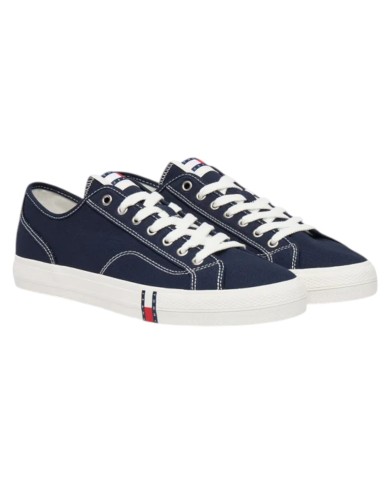 Sneakers Uomo Tommy Hilfiger Archive Vulc Y2K In Cotone Dark Night Navy