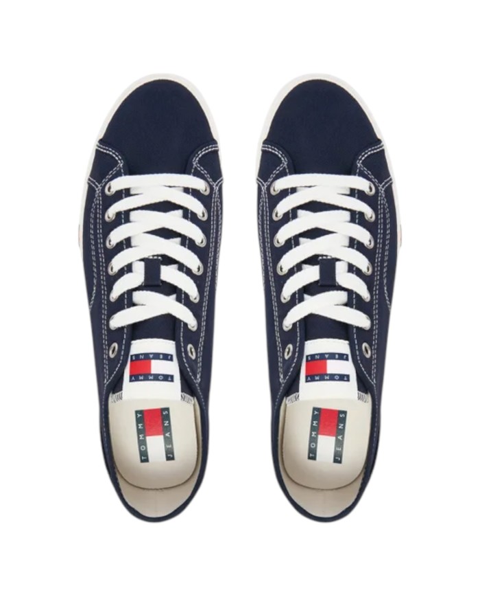 Sneakers Uomo Tommy Hilfiger Archive Vulc Y2K In Cotone Dark Night Navy