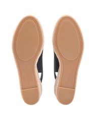 Sandalo Donna Tommy Hilfiger Platform Mid Wedge Zeppa Espadrillas Slingback Black