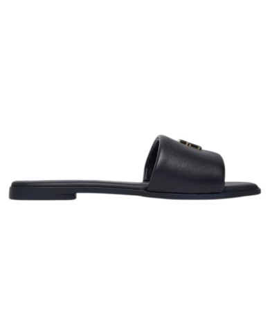 Ciabatta Donna Tommy Hilfiger Con Fascia e monogramma TH Logo Hardware Mule Leather Space Blue