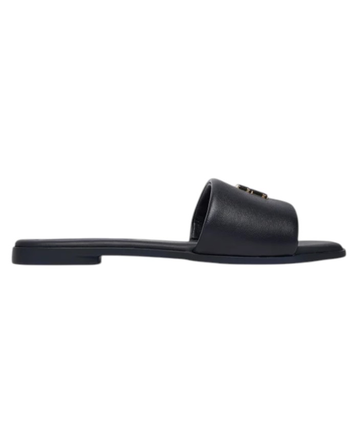 Ciabatta Donna Tommy Hilfiger Con Fascia e monogramma TH Logo Hardware Mule Leather Space Blue