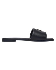 Ciabatta Donna Tommy Hilfiger Con Fascia e monogramma TH Logo Hardware Mule Leather Space Blue