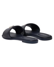 Ciabatta Donna Tommy Hilfiger Con Fascia e monogramma TH Logo Hardware Mule Leather Space Blue