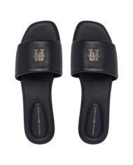 Ciabatta Donna Tommy Hilfiger Con Fascia e monogramma TH Logo Hardware Mule Leather Space Blue
