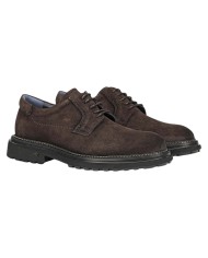 Stringata Uomo Fluchos LINCON F2054 Leather Camoscio Afelpado Cafè + Com 2