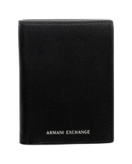 Portacarte Armani Exchange Uomo Line Logo Leather Black