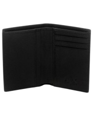 Portacarte Armani Exchange Uomo Line Logo Leather Black