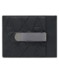 Portacarte Armani Exchange Uomo A X Embossed Logo Leather Black
