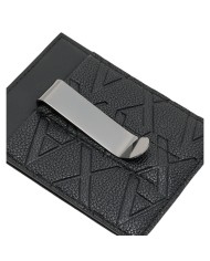 Portacarte Armani Exchange Uomo A X Embossed Logo Leather Black