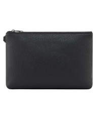 Pochette Uomo Armani Exchange Stripes Line Logo Leather Black
