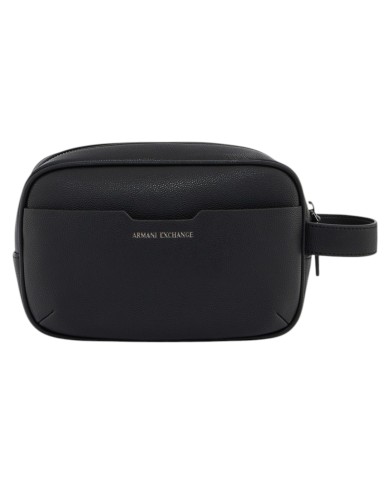 Pochette Uomo Armani Exchange Line Logo Leather Black
