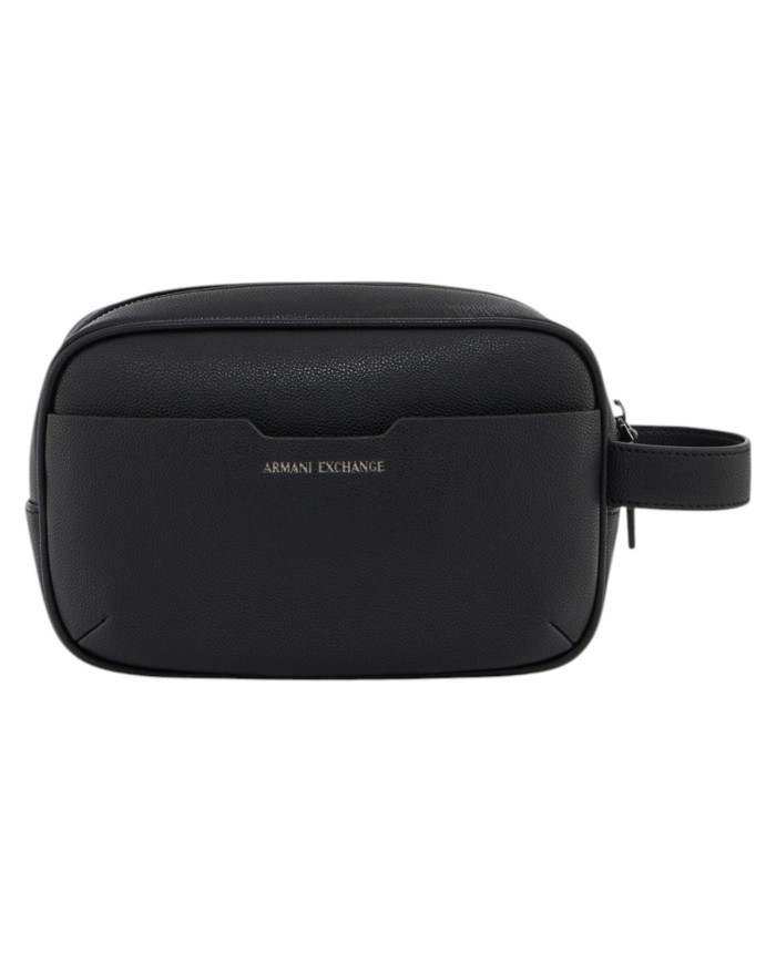 Pochette Uomo Armani Exchange Line Logo Leather Black