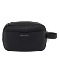 Pochette Uomo Armani Exchange Line Logo Leather Black