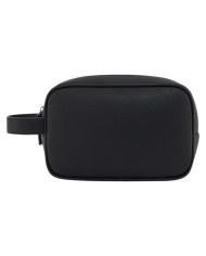 Pochette Uomo Armani Exchange Line Logo Leather Black