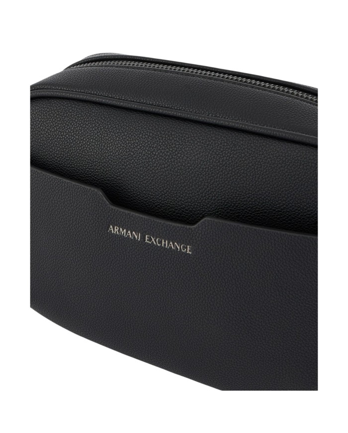 Pochette Uomo Armani Exchange Line Logo Leather Black