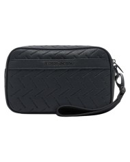 Pochette Uomo Armani Exchange Embossed Logo Leather Black