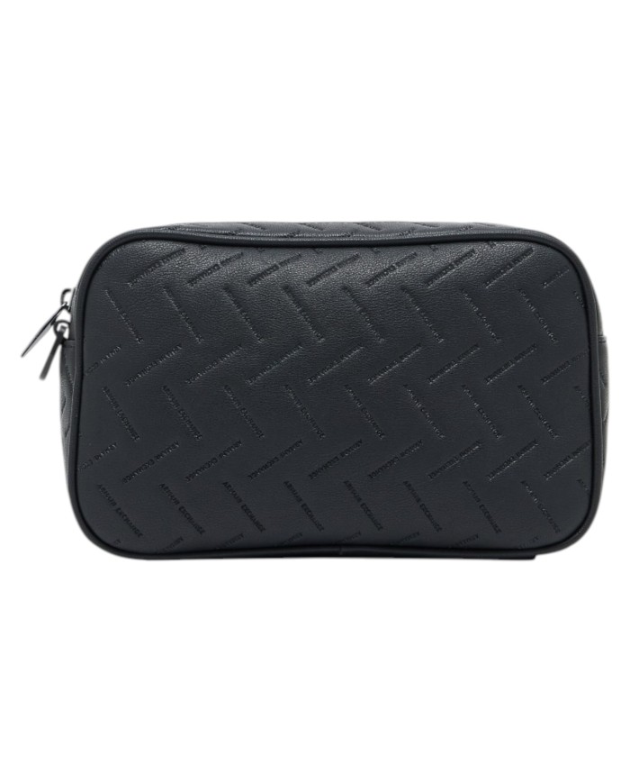 Pochette Uomo Armani Exchange Embossed Logo Leather Black