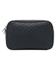 Pochette Uomo Armani Exchange Embossed Logo Leather Black