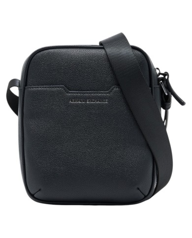 Borsello Uomo Armani Exchange Line Logo Leather Black