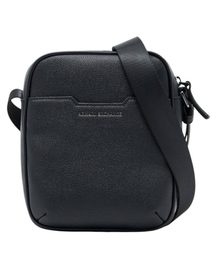 Borsello Uomo Armani Exchange Line Logo Leather Black