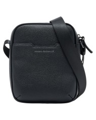 Borsello Uomo Armani Exchange Line Logo Leather Black