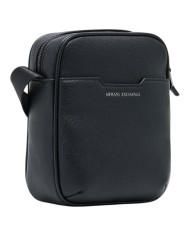 Borsello Uomo Armani Exchange Line Logo Leather Black
