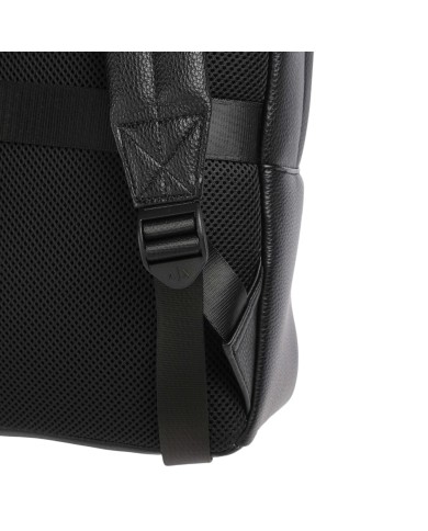 Zaino Uomo Armani Exchange Stripes Logo Leather Black