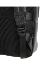 Zaino Uomo Armani Exchange Stripes Logo Leather Black