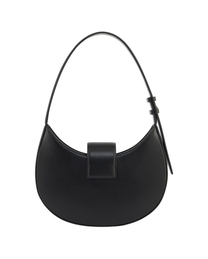 Borsa Donna Armani Exchange Hobo A X Metal Logo Leather Black