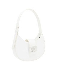 Borsa Donna Armani Exchange Hobo A X Metal Logo Leather White