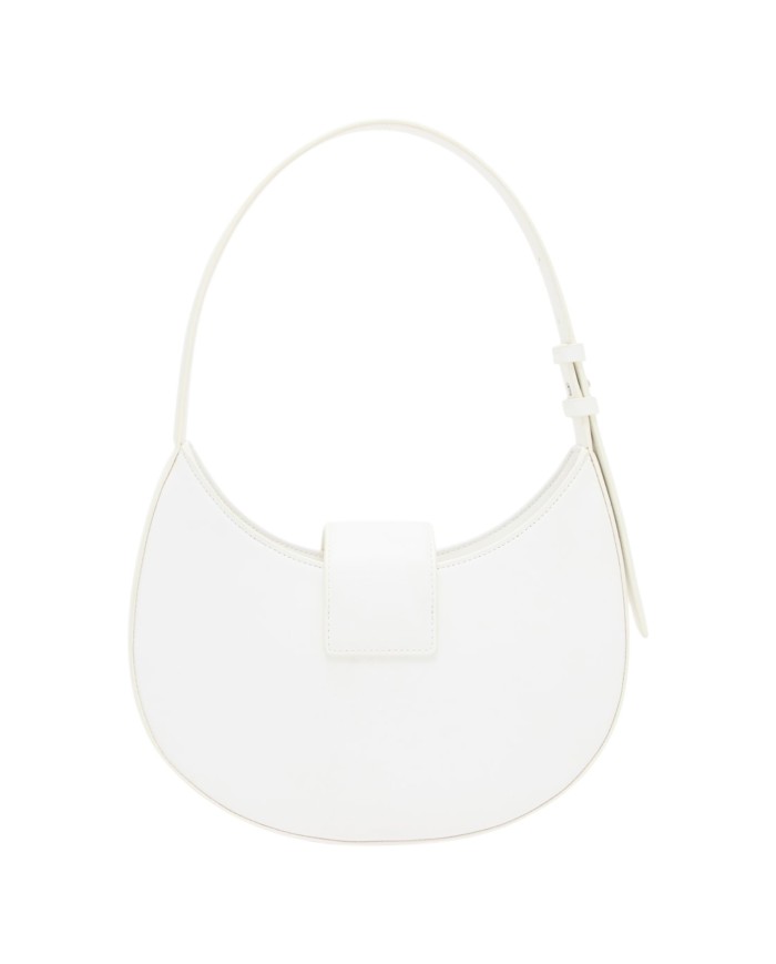 Borsa Donna Armani Exchange Hobo A X Metal Logo Leather White