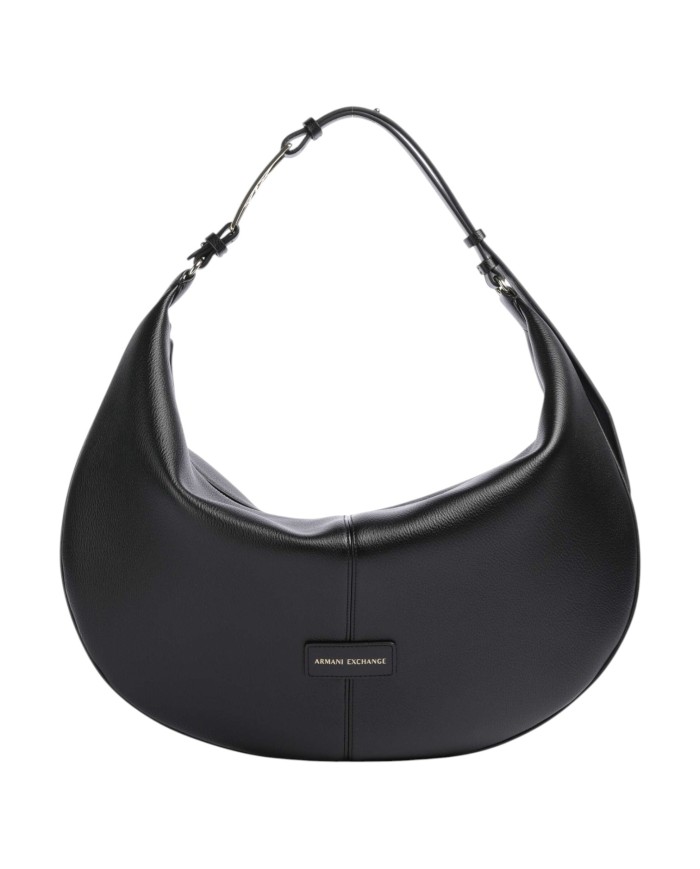 Shopper Donna Armani Exchange Spallina Regolabile Fibbia A X Logo Leather Black