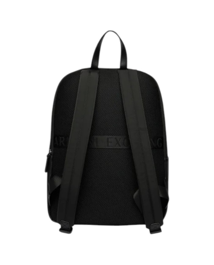 Zaino Uomo Armani Exchange Line Logo Leather Black
