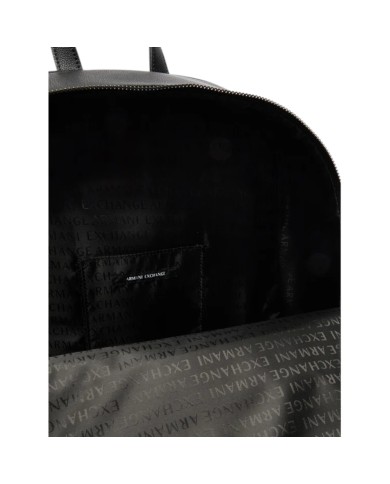 Zaino Uomo Armani Exchange Line Logo Leather Black